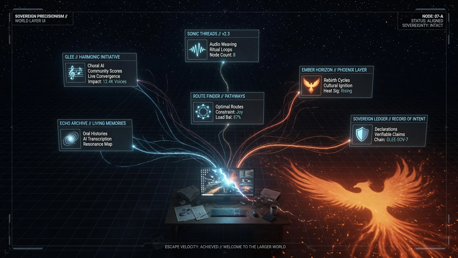 Orange Phoenix flow map showing a path through a working system